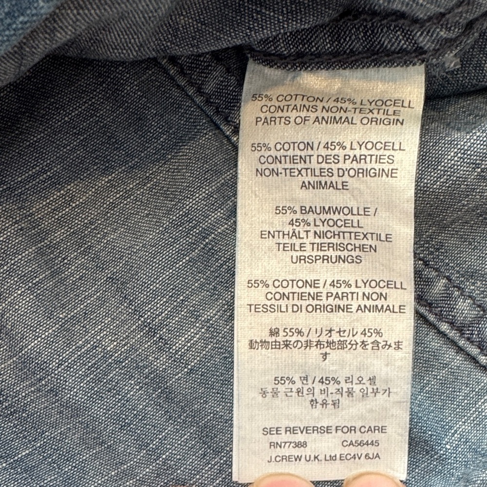 J.Crew Blue Denim Shirt - Picture 3 of 5